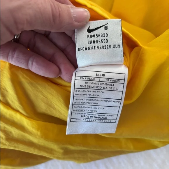 Vintage 90’s Nike Reversible Quarter Zip Windbreaker Jacket Red/Navy/Yellow M - Picture 6 of 15